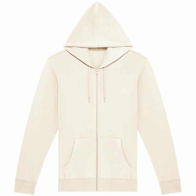 Image back Sweat à capuche zippé Homme logo blanc