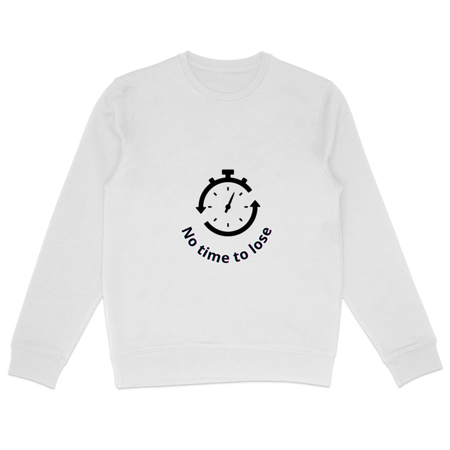 Image back Sweat-shirt Homme No Time To Lose avec effet Glitch