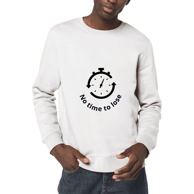 Image front Sweat-shirt Homme No Time To Lose avec effet Glitch