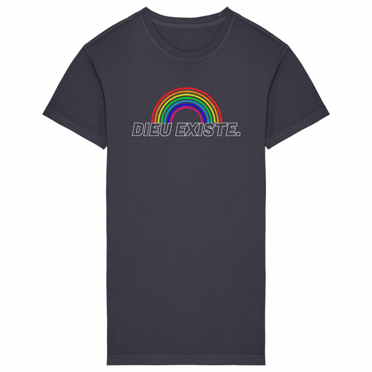 Image back Robe T-shirt "Arc de Dieu" - Gris anthracite