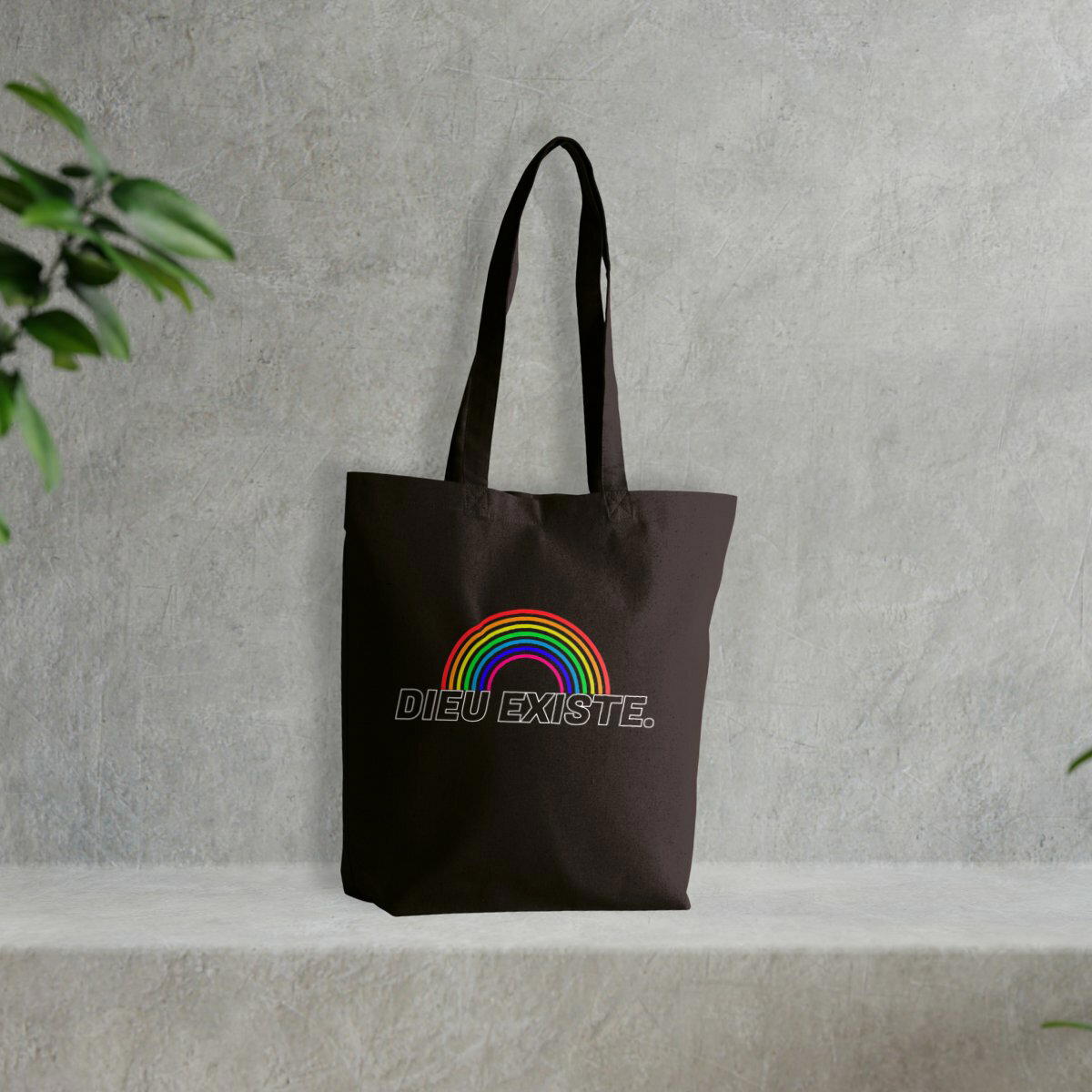Image front Totebag épais "Arc de Dieu" - Noir