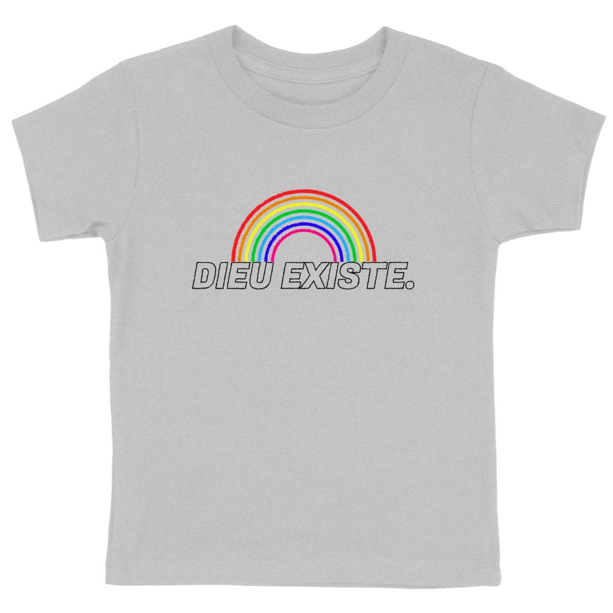 Image back T-shirt Enfant Unisex "Arc de Dieu" - Gris