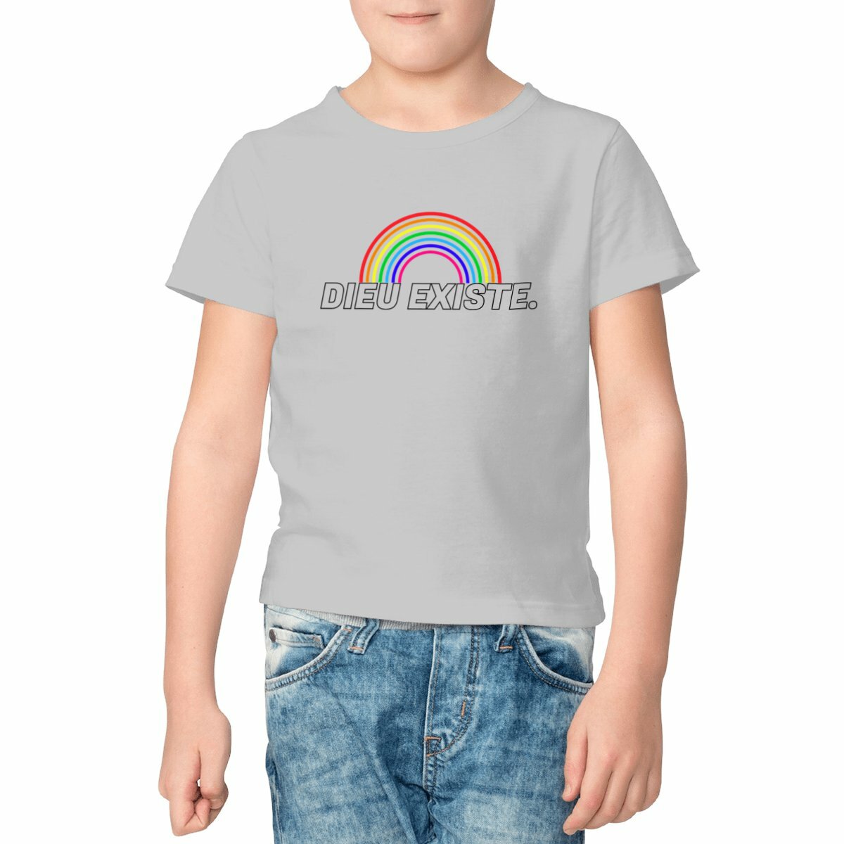 Image front T-shirt Enfant Unisex "Arc de Dieu" - Gris