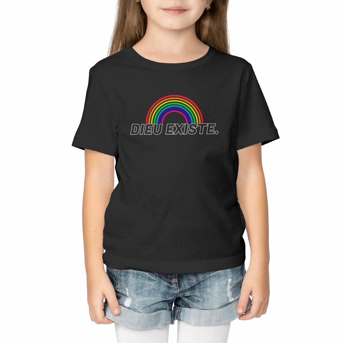 Image front T-shirt Enfant Unisex "Arc de Dieu" - Noir