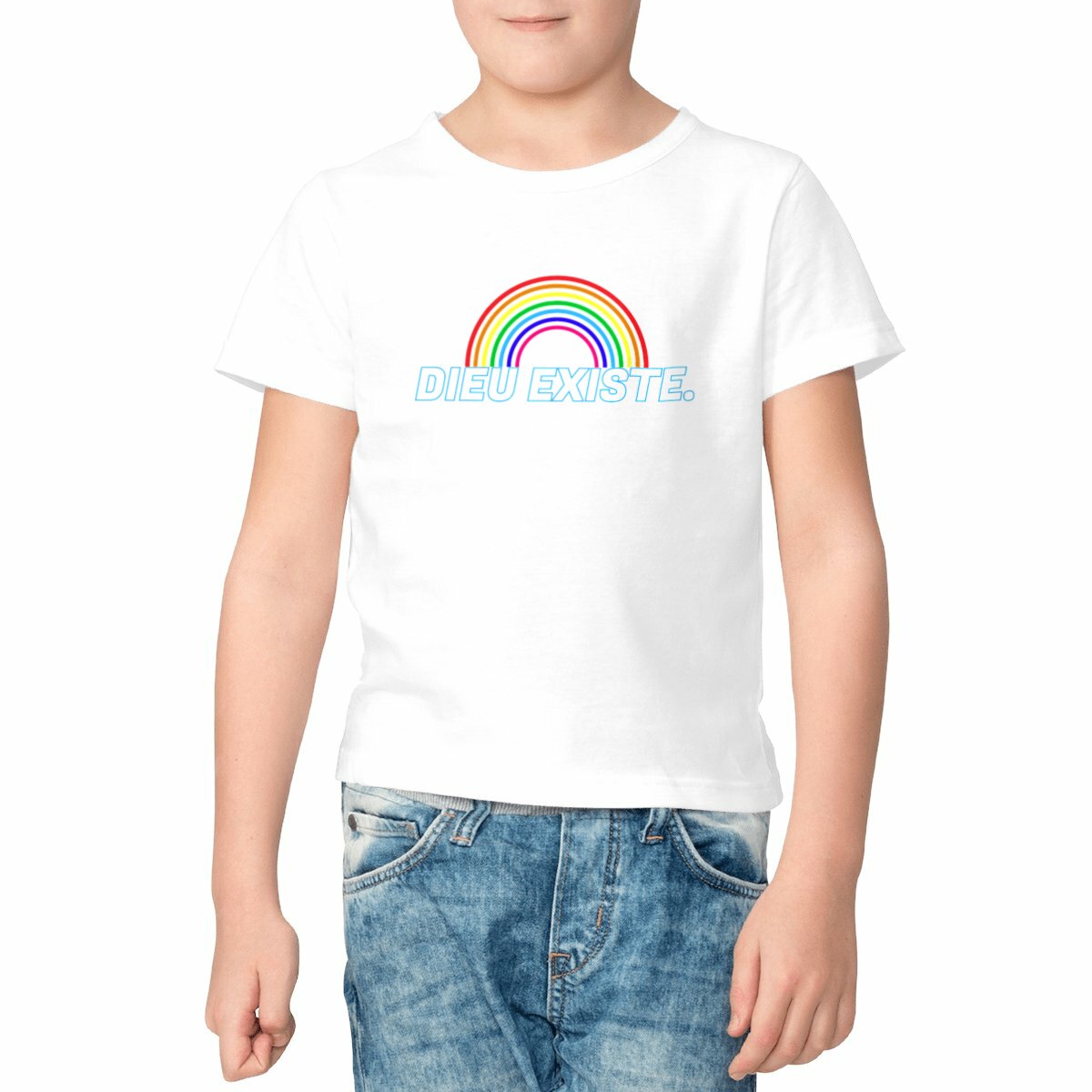 Image front T-shirt Enfant Unisex "Arc de Dieu" - Blanc