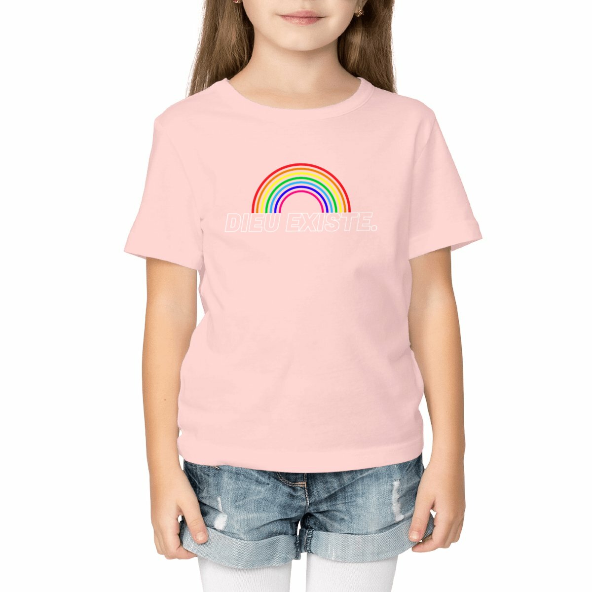 Image front T-shirt Enfant Unisex "Arc de Dieu" - Rose