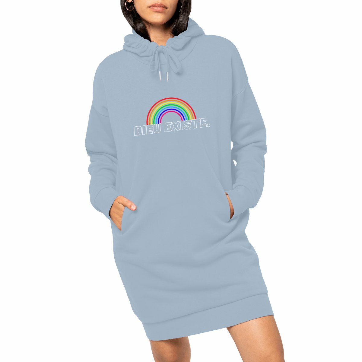 Image front Robe Sweat "Arc de Dieu" - Bleue