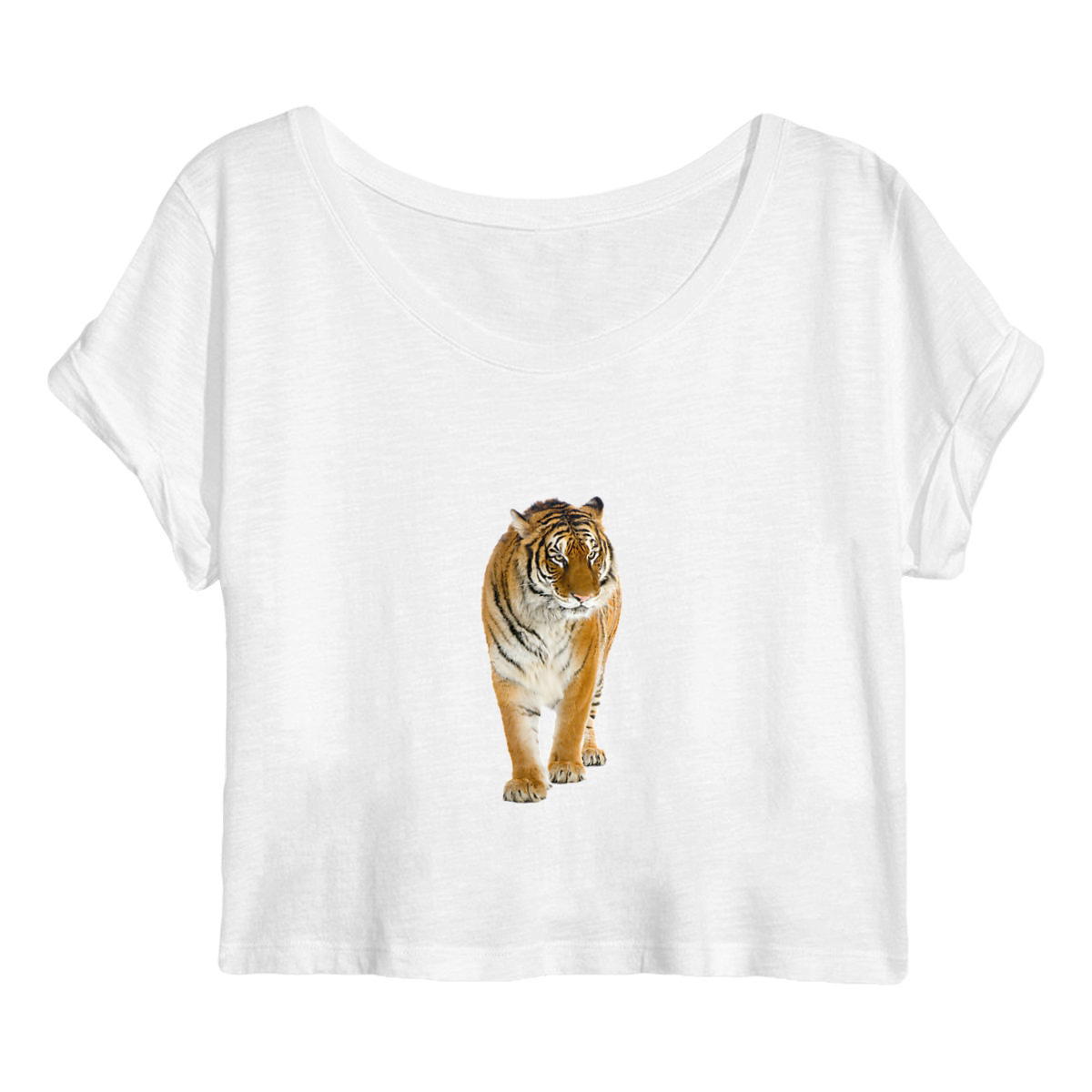 Image front Crop top Femme avec logo tigre et couleur unique