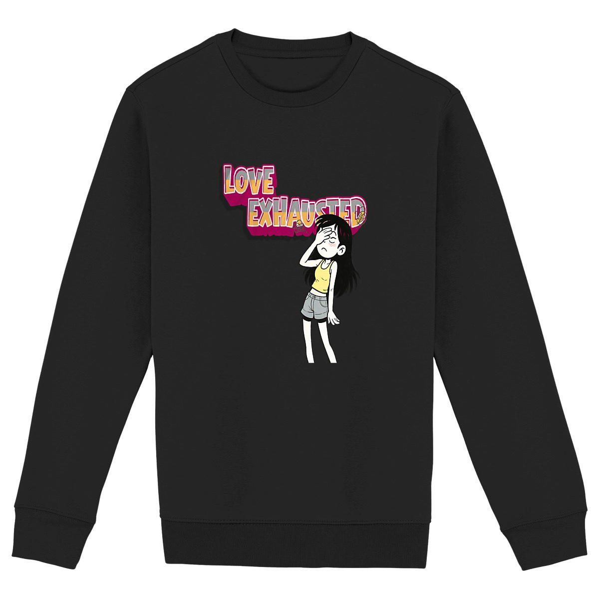 Love Exhausted Heavyweight Unisex Sweatshirt | Emotional Statement Apparel - Image