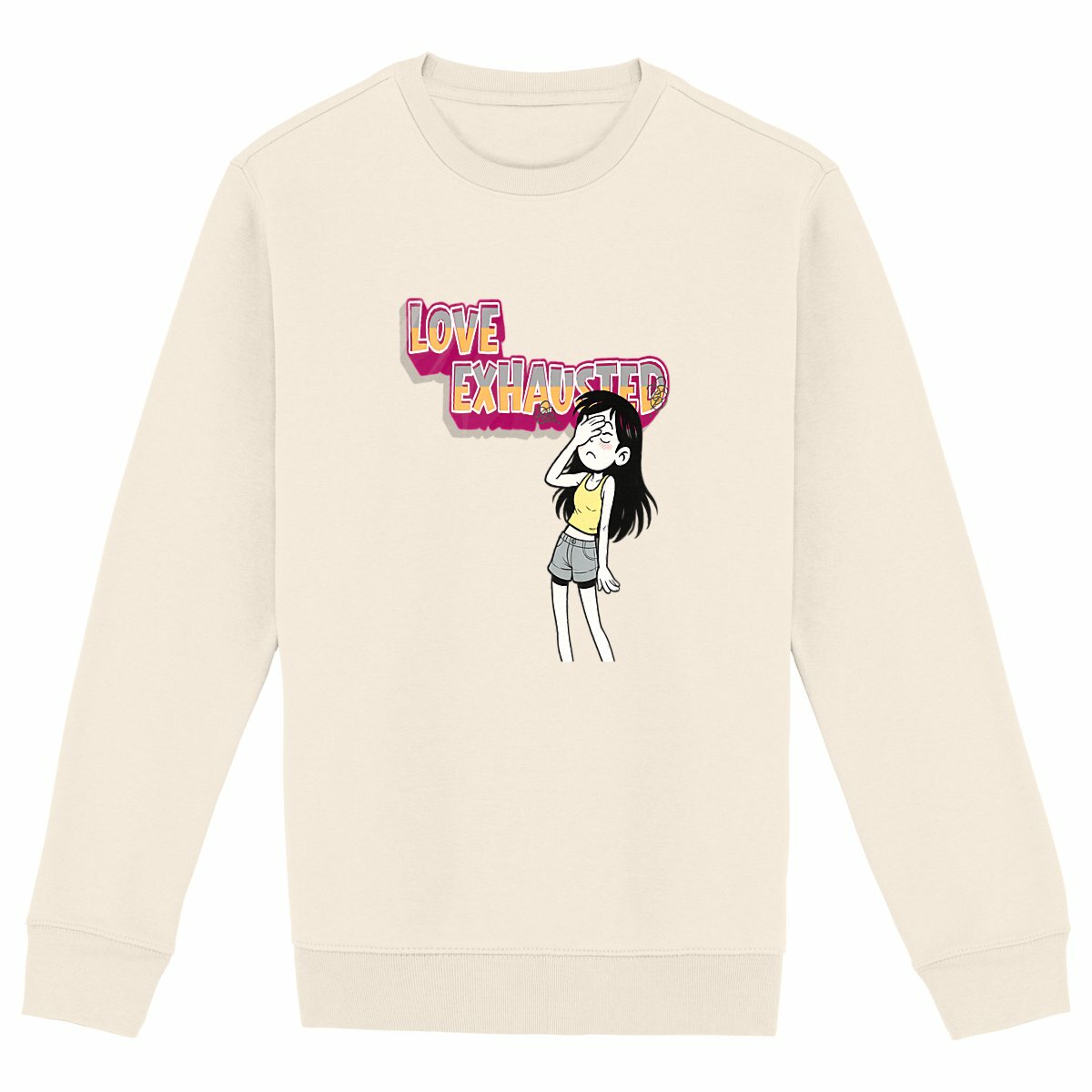 Love Exhausted Heavyweight Unisex Sweatshirt | Emotional Statement Apparel
