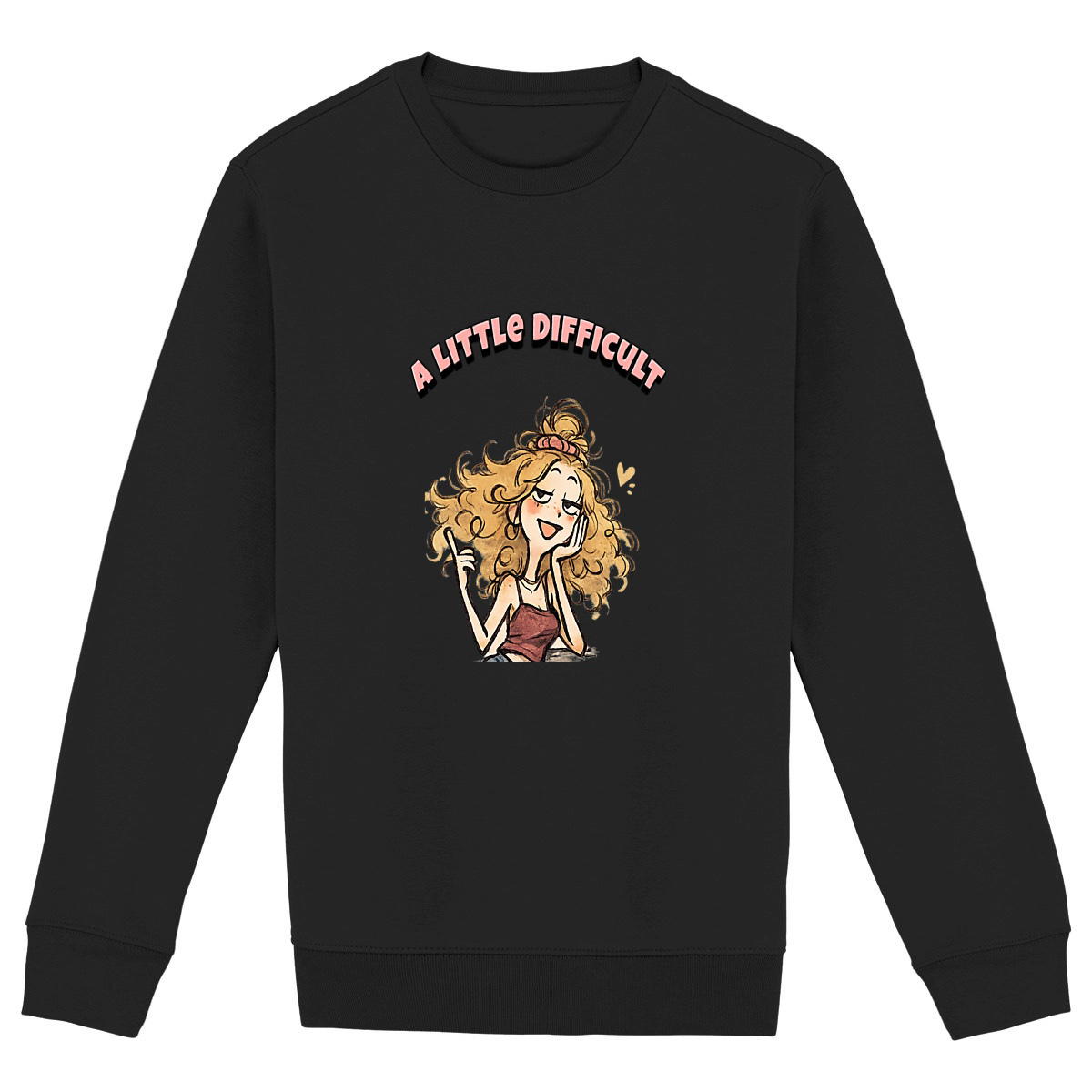 A Little Difficult Doodle Girl Sweatshirt - Image