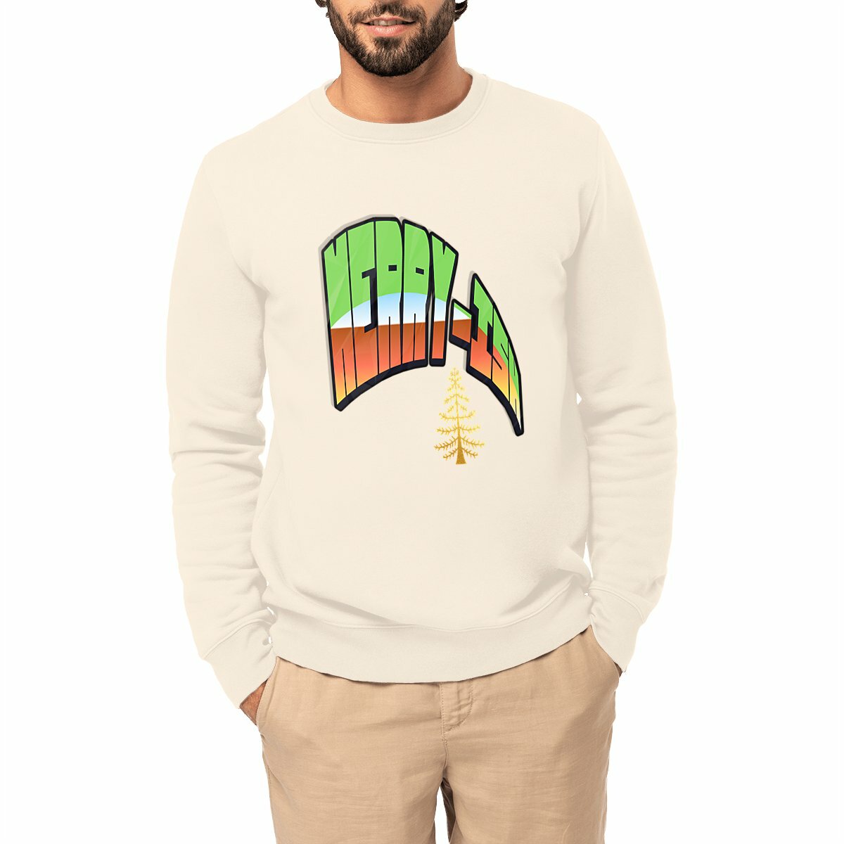 Merry-ish Unisex Heavyweight Sweatshirt | Holiday Graphic Sweat | Kesef Artisan