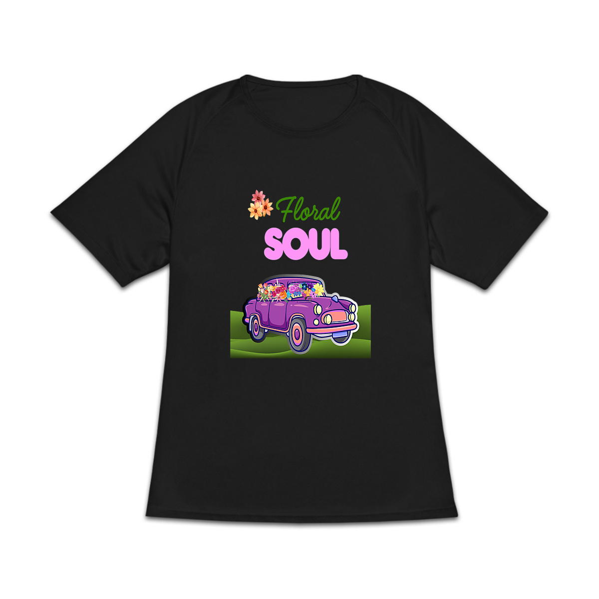Women’s Recycled Sports T-Shirt – Floral Soul - Image