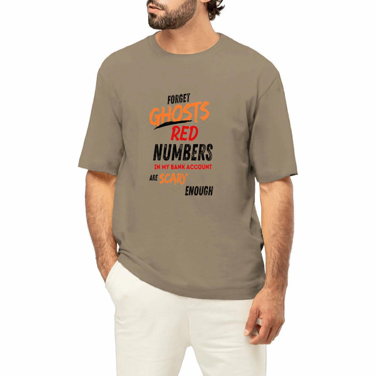 Red Numbers Bank Account -Unisex Oversized T-shirt