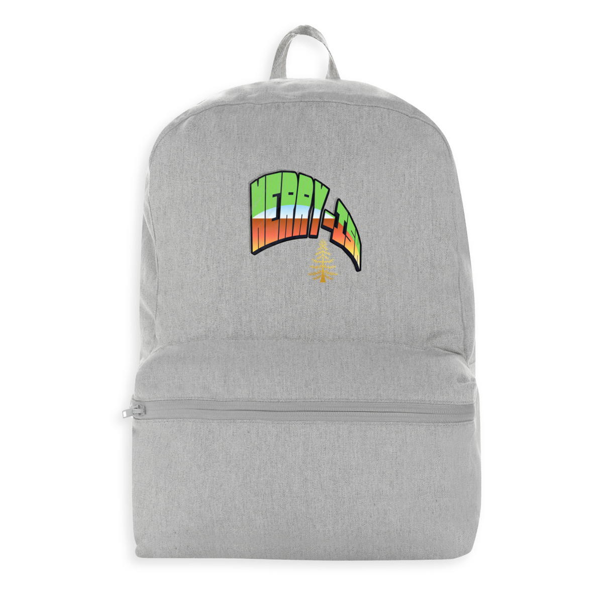 Merry-ish Recycled Backpack | Holiday Graphic Bag | Kesef Artisan