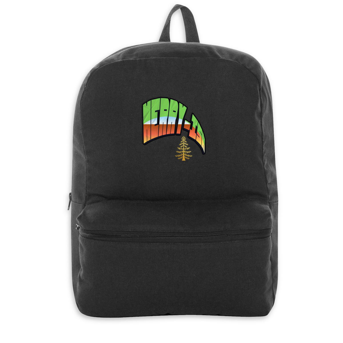 Merry-ish Recycled Backpack | Holiday Graphic Bag | Kesef Artisan - Image