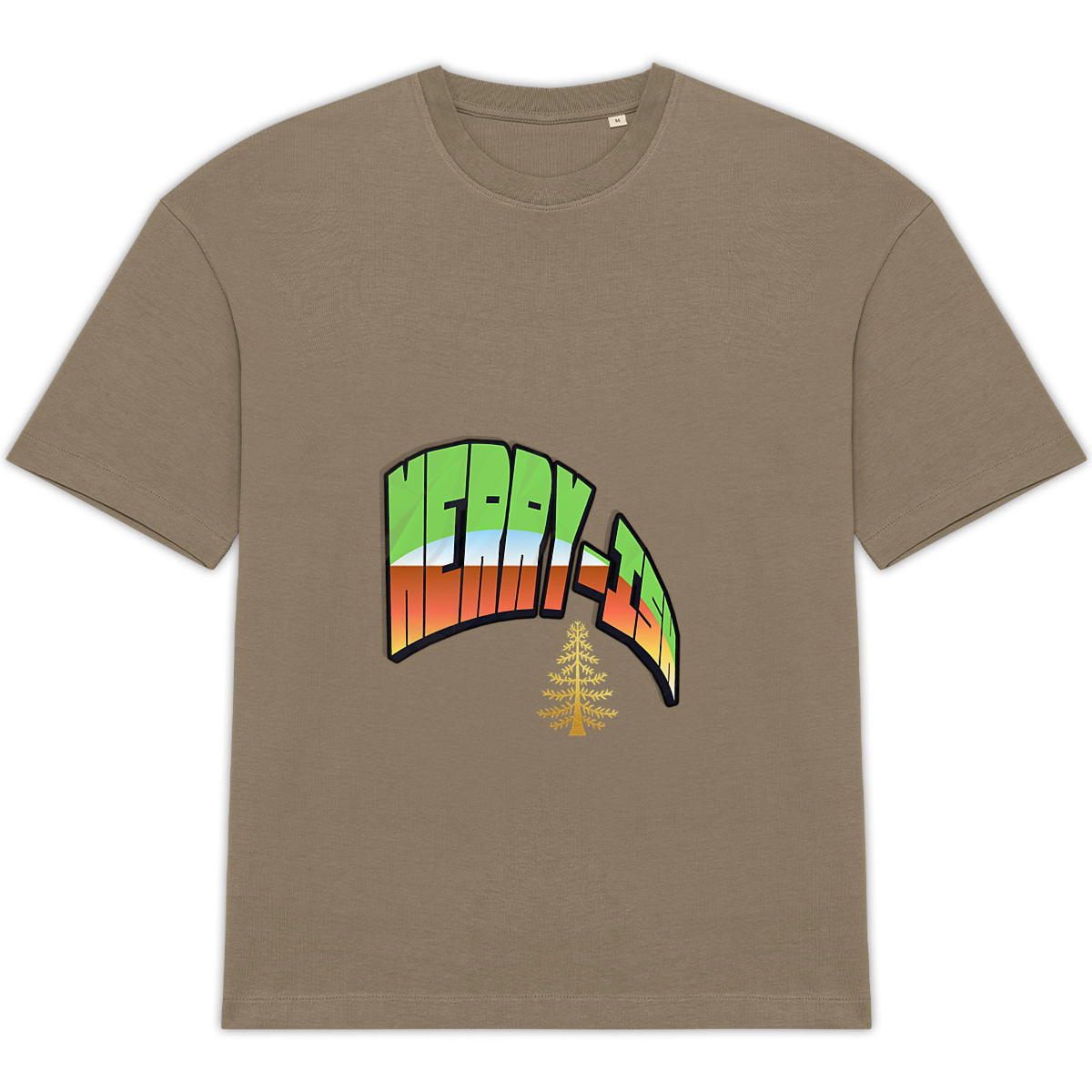 Merry-ish Oversized Unisex T-Shirt | Holiday Graphic Tee | Kesef Artisan - Image