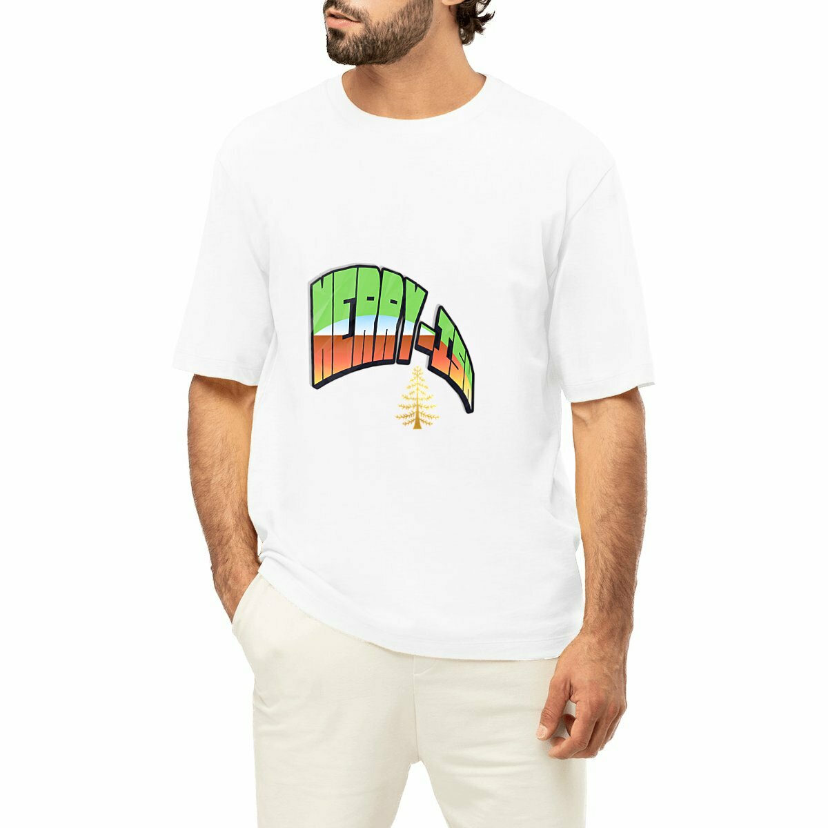 Merry-ish Oversized Unisex T-Shirt | Holiday Graphic Tee | Kesef Artisan