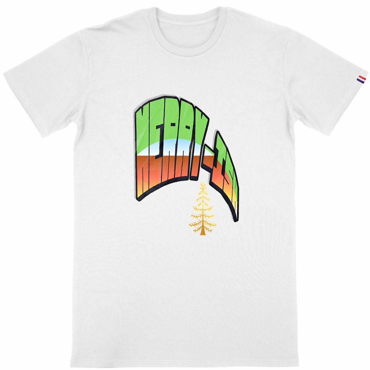 Merry-ish Men’s T-Shirt | Made in France | Holiday Graphic Tee | Kesef Artisan - Image