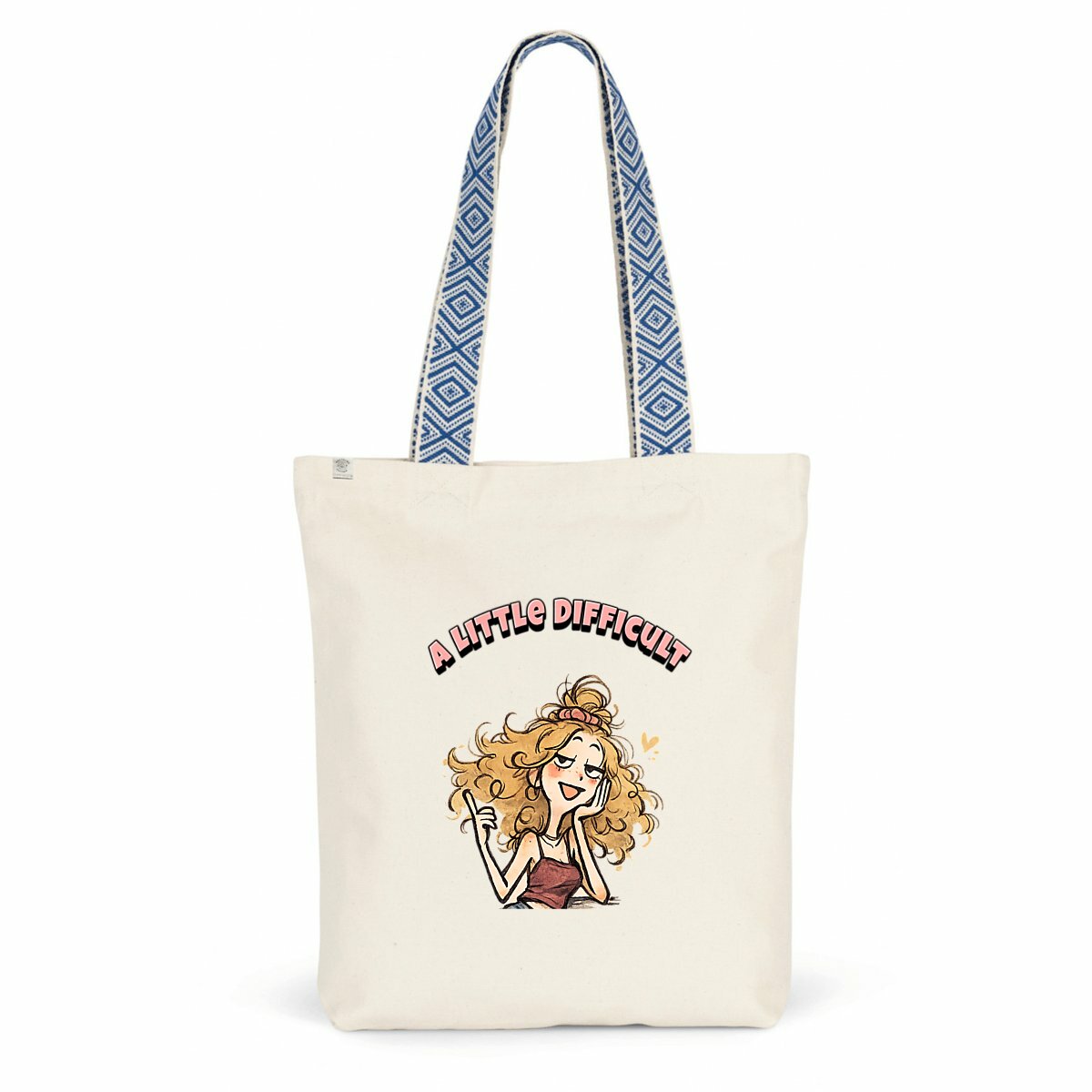 A Little Difficult Doodle Tote Bag - Image