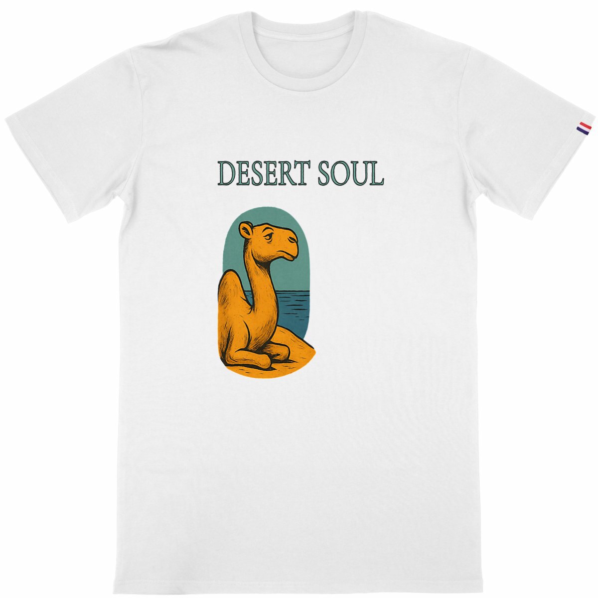 Desert Soul Minimalist Camel T-Shirt | Made in France – Kesef Artisan - Image