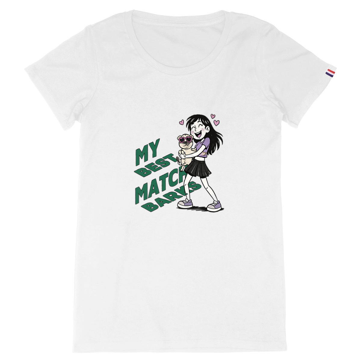 Women’s T-Shirt – My Best Match Barks | Made in France - Image