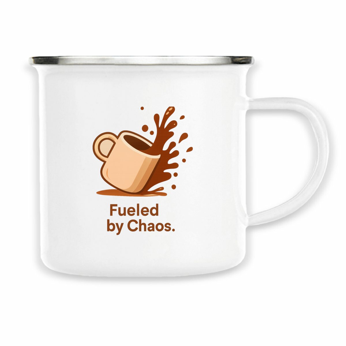 Enamel Mug – Fueled by Chaos | Kesef Project - Image
