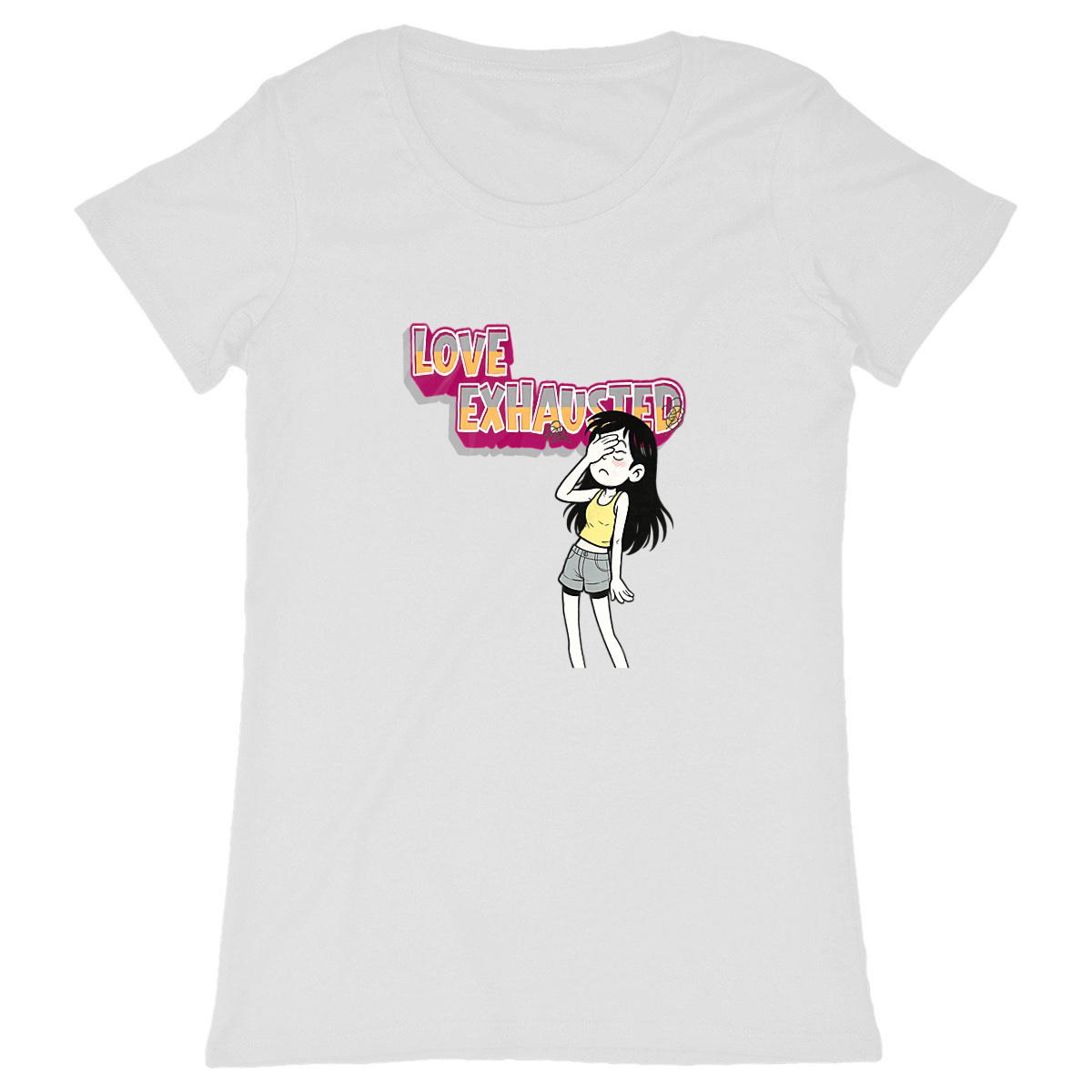 Love Exhausted Women’s Classic T-Shirt | Emotional Graphic Tee - Image