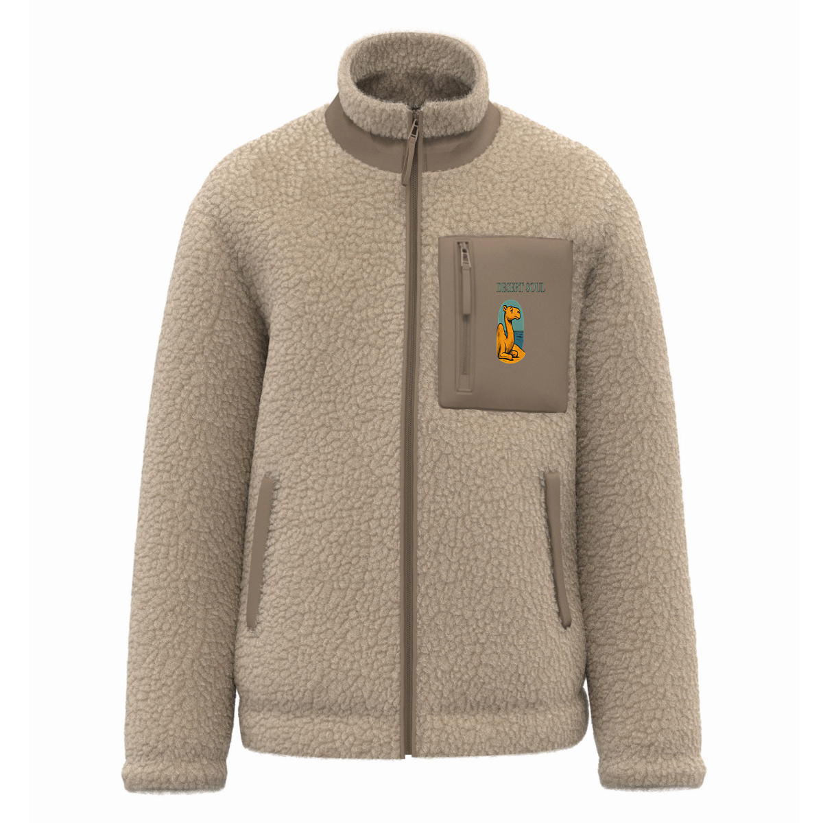 Desert Soul Sherpa Jacket | Cozy Minimalist Aesthetic – Kesef Artisan - Image