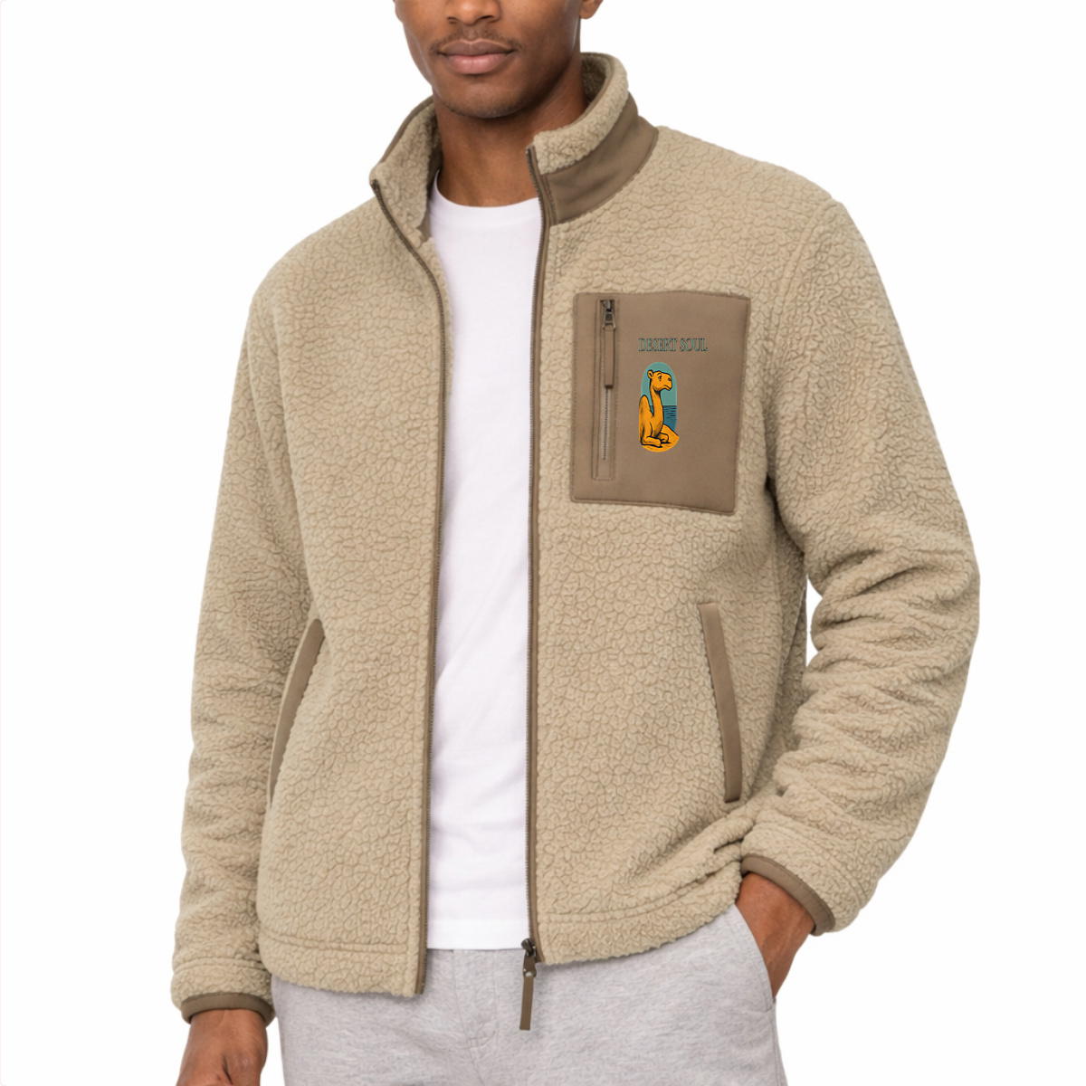 Desert Soul Sherpa Jacket | Cozy Minimalist Aesthetic – Kesef Artisan