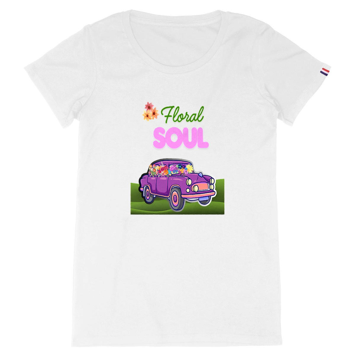 Women's t-shirt Made in France -Floral Soul Mountain - Image