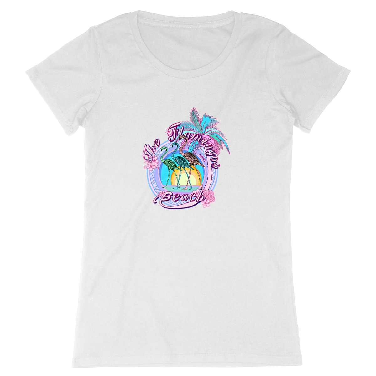 Image front FLAMINGOS BEACH ROSES FEMME