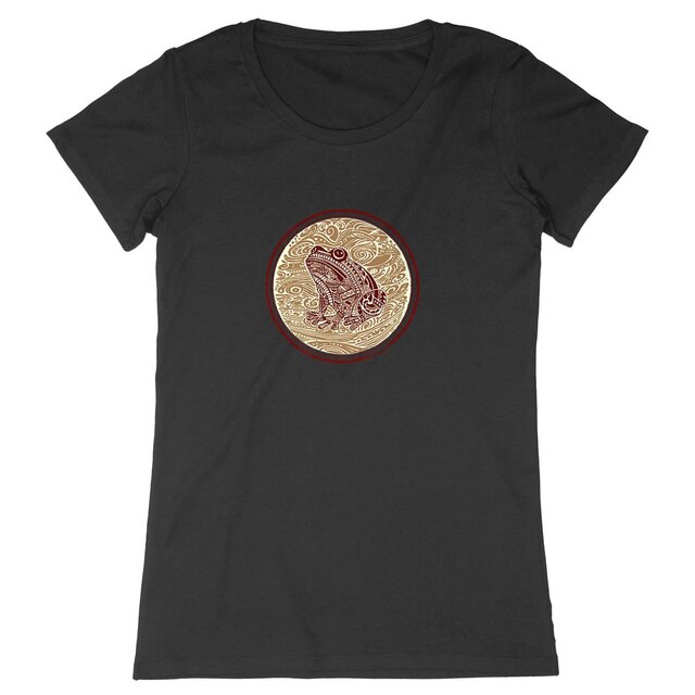 Image back GRENOUILLE PENSIVE MARRON FEMME