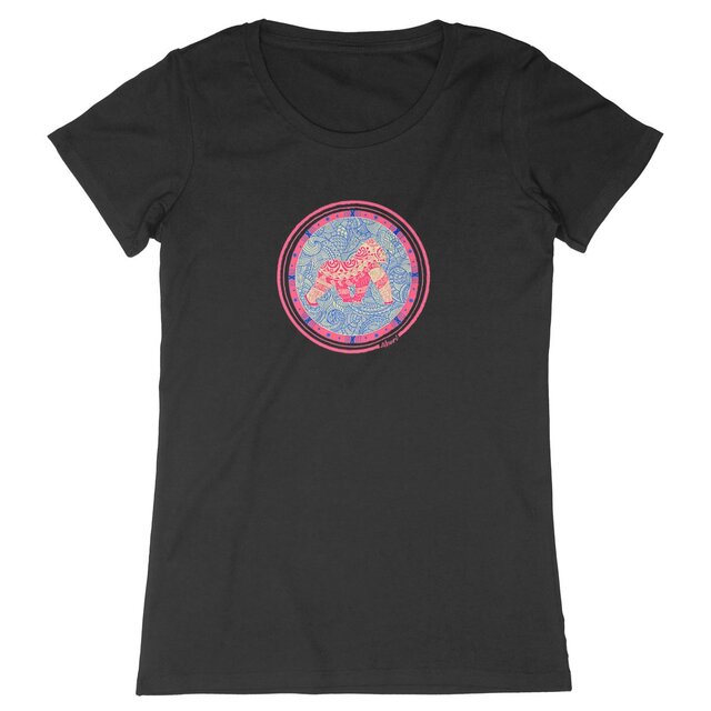 Image back GORILLE ROSE FEMME