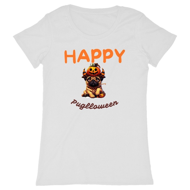 Image back CADEAU HUMOUR CHIEN CARLIN PUG HALLOWEEN 