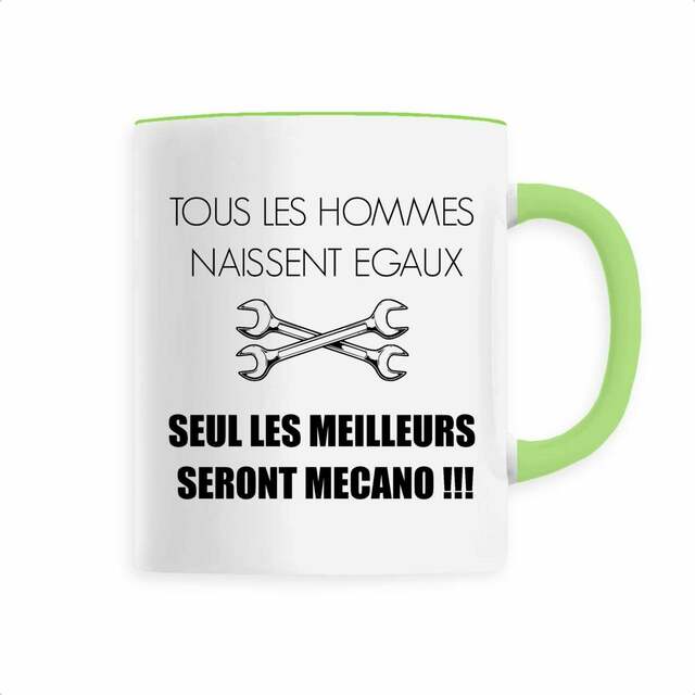 Image back cadeau Tous les homes naissent égaux les meilleurs seront mécanos mécanicien humour
