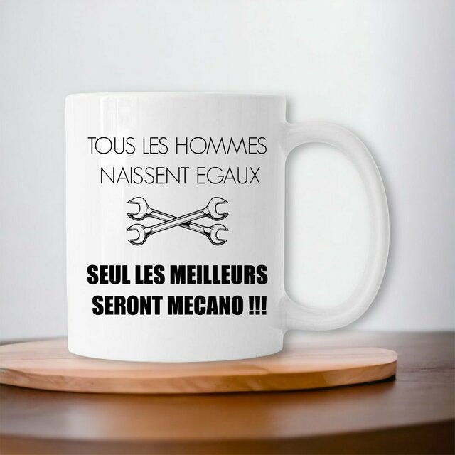 Image front cadeau Tous les homes naissent égaux les meilleurs seront mécanos mécanicien humour