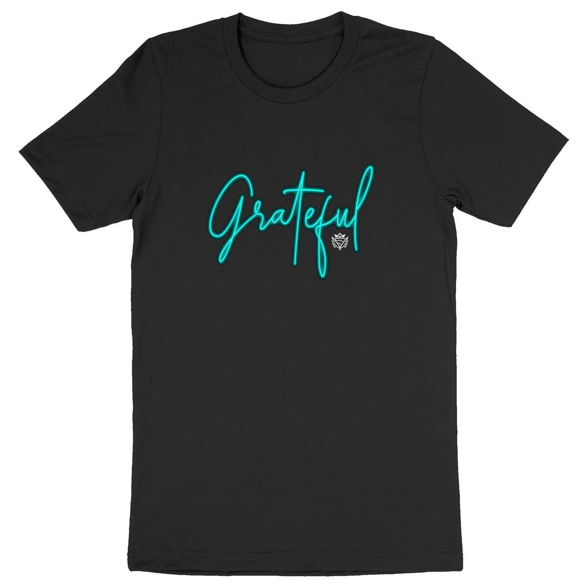 Image back T-Shirt Noir "Grateful"100% coton BIO