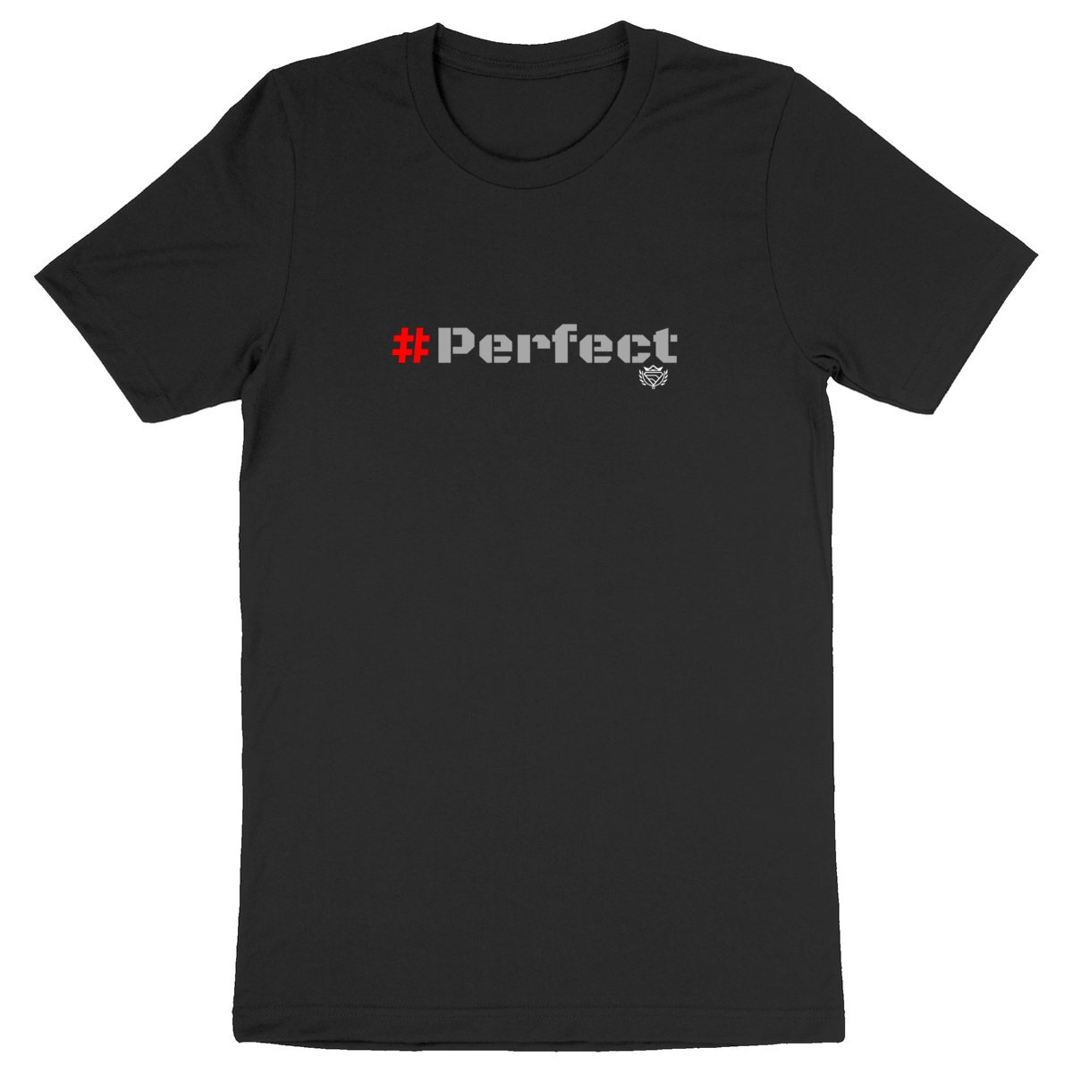 Image back T-Shirt Noir "#Perfect"red 100% coton BIO