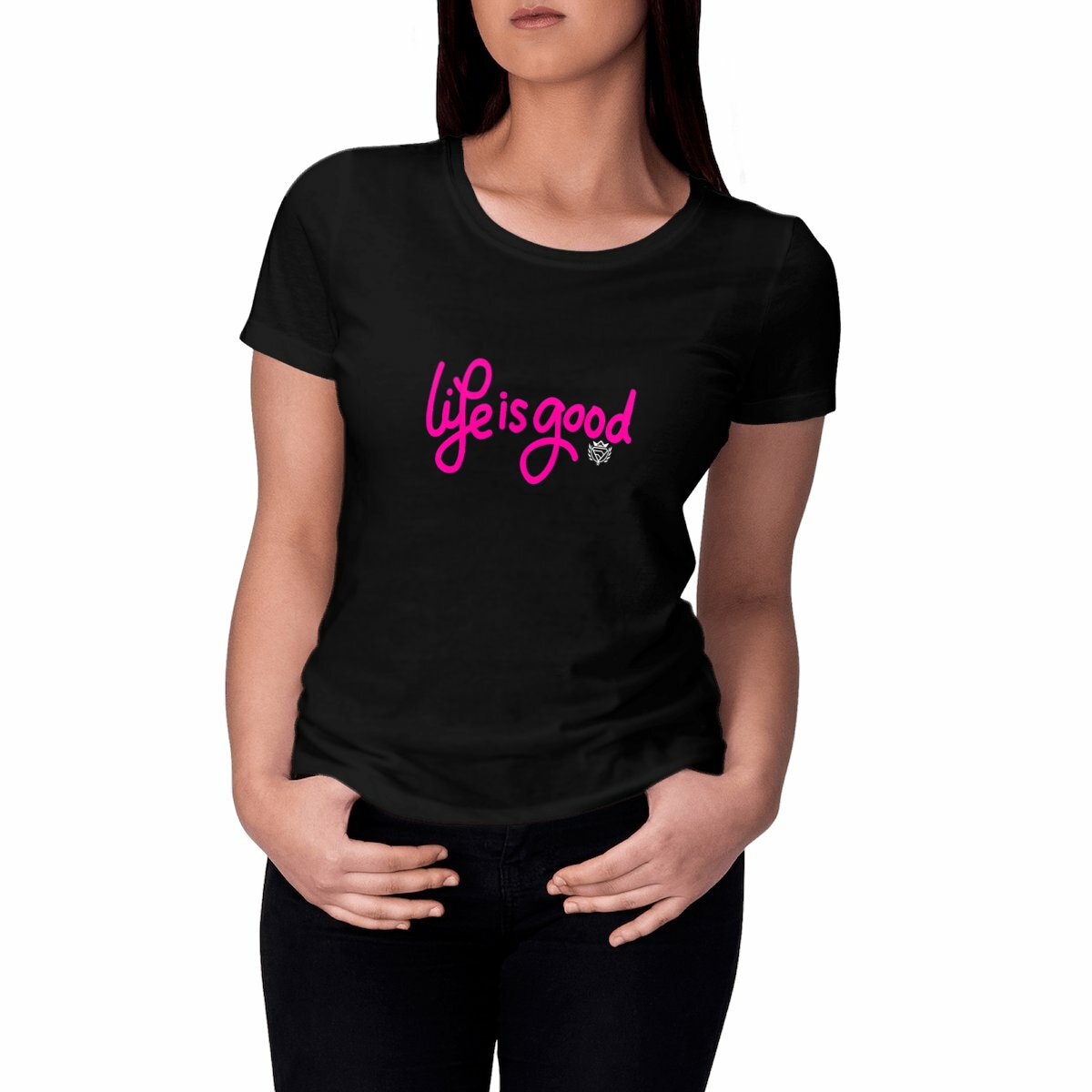 Image front T-shirt femme classic Life is Good coton 100% Bio