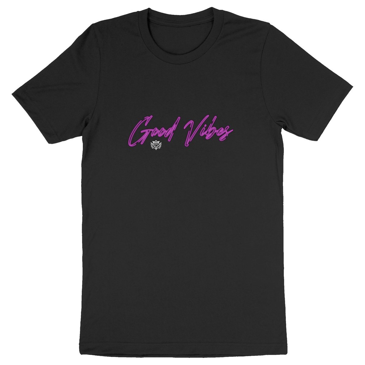 Image back T-Shirt Noir "Good Vibes" 100% coton BIO