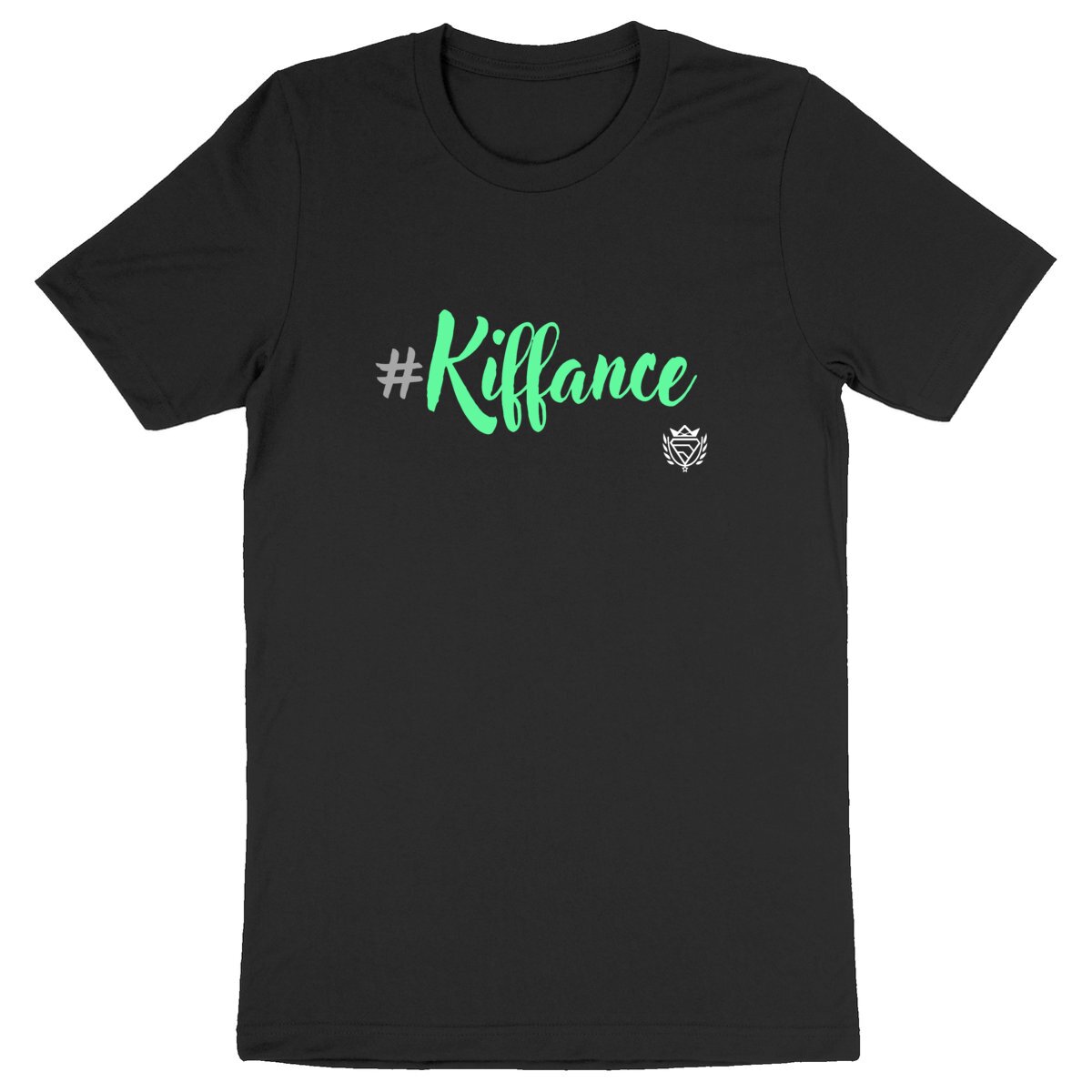 Image back T-Shirt Noir "#Kiffance Pastel"100% coton BIO