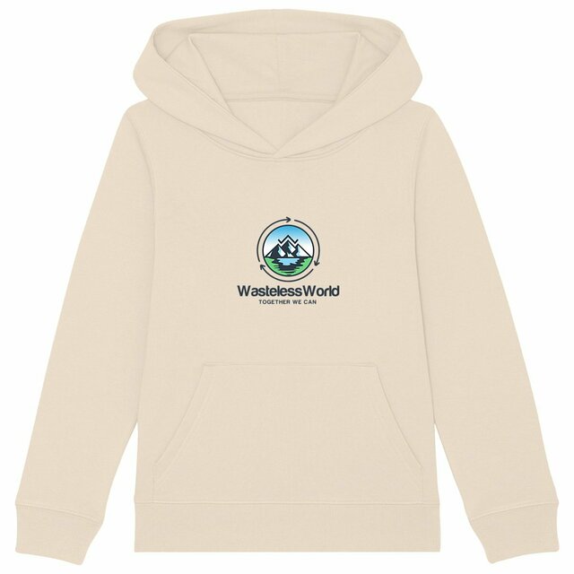 Image back Kids Heavyweight hoodie - Love and Sustainability Message