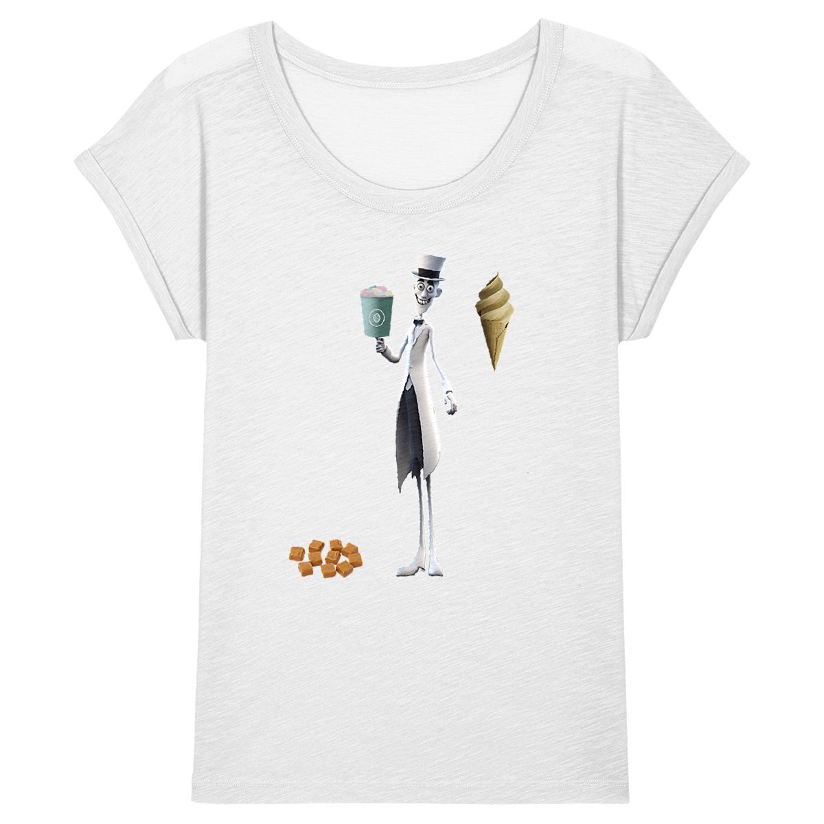 Image front Camiseta flameada de mujer