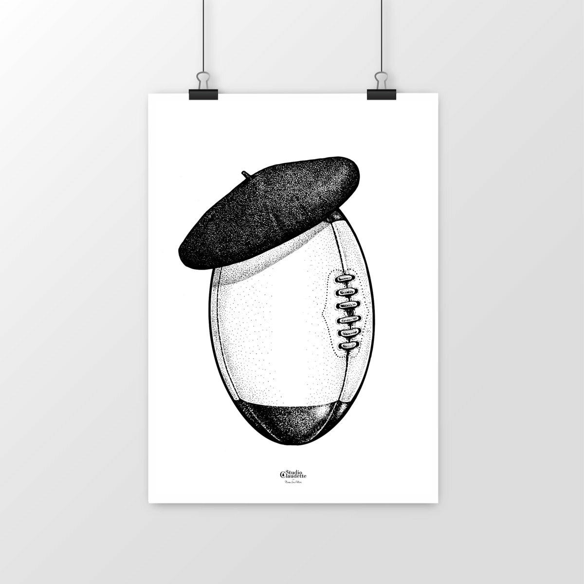 Image front Affiche Rugby Beret