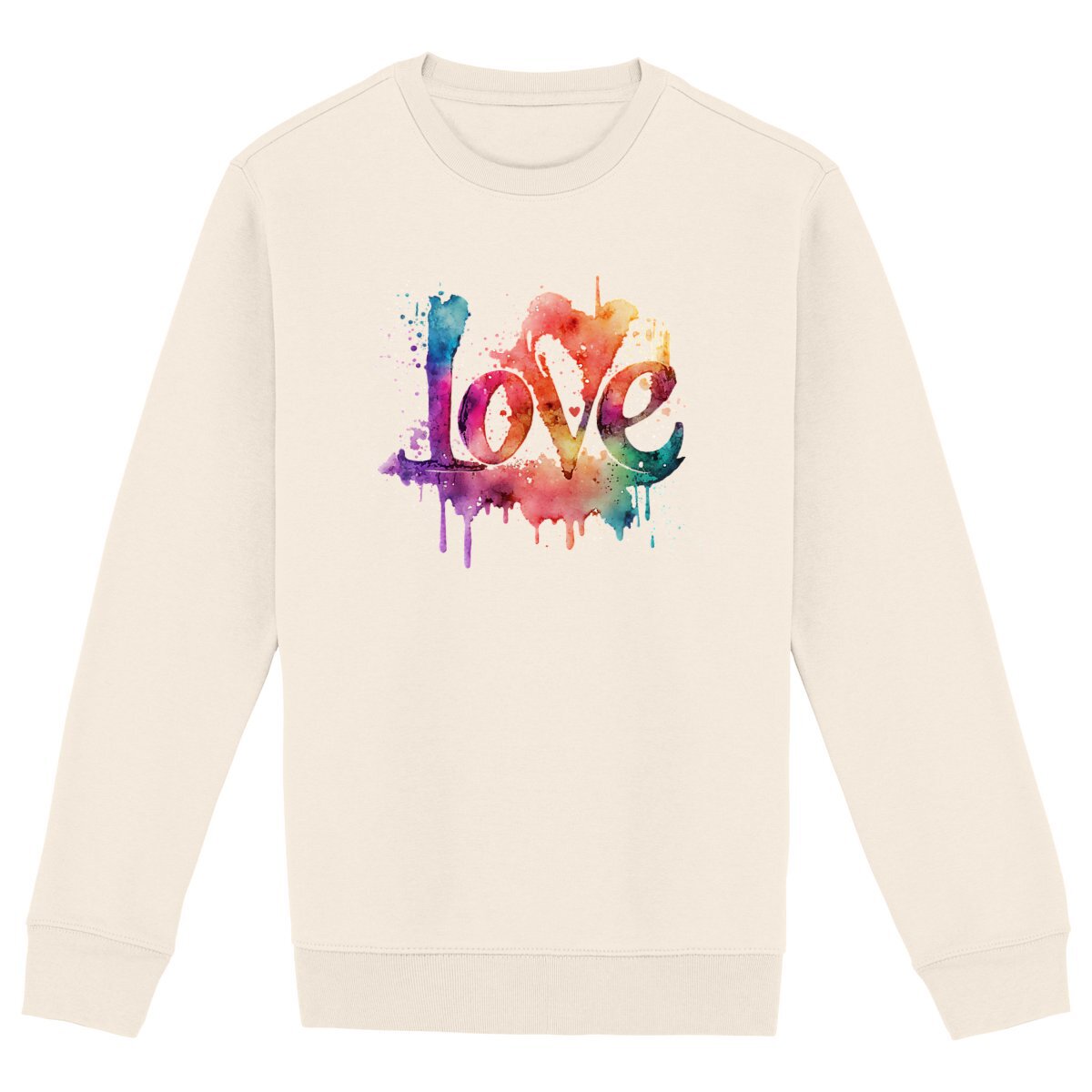 Image back Sweat-shirt Épais Unisexe - Love Aquarelle