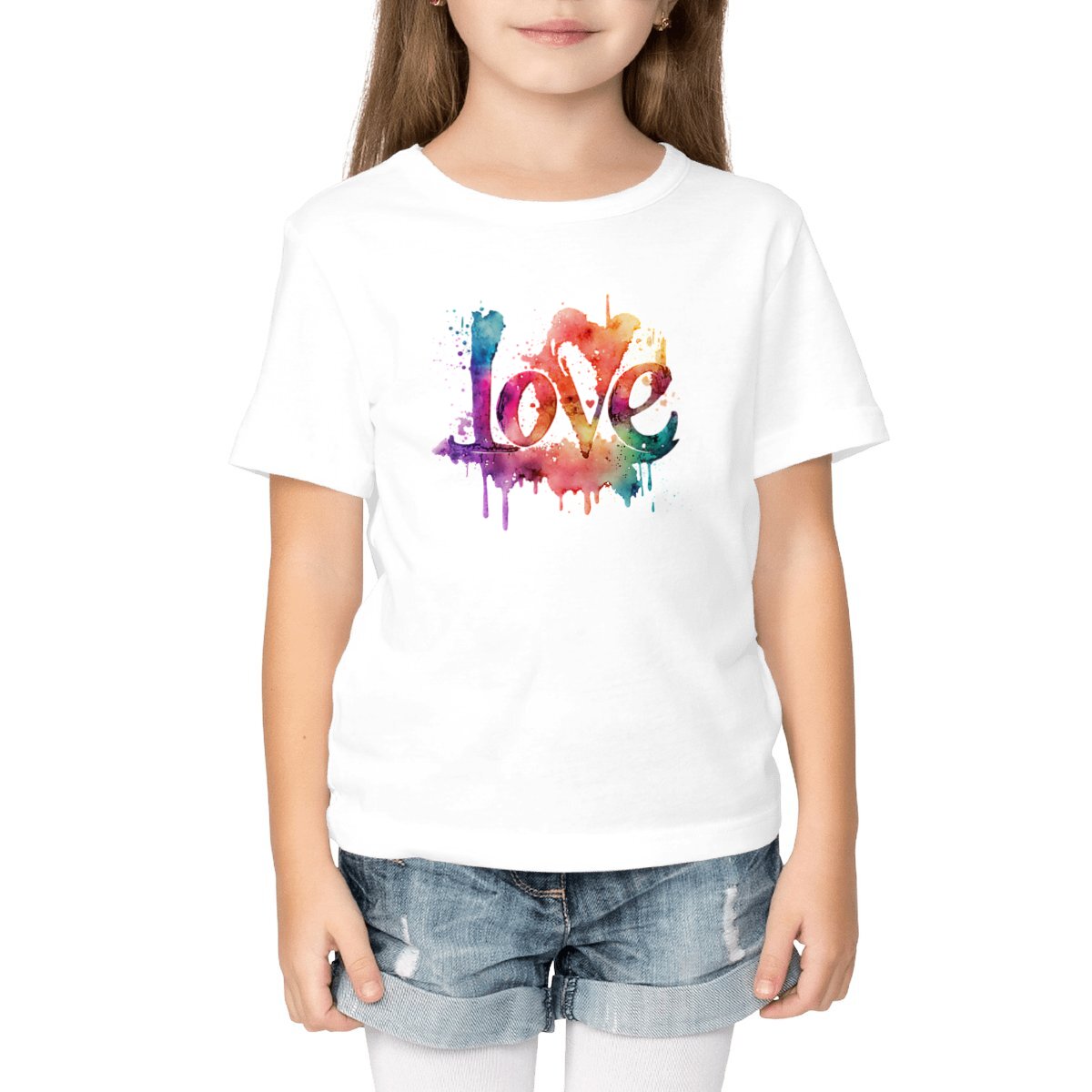 T-shirt Enfant - Love Aquarelle