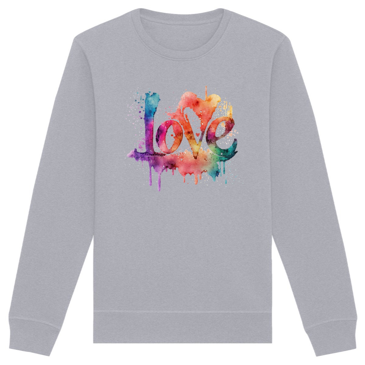 Sweat-shirt Léger Unisexe - Love Aquarelle