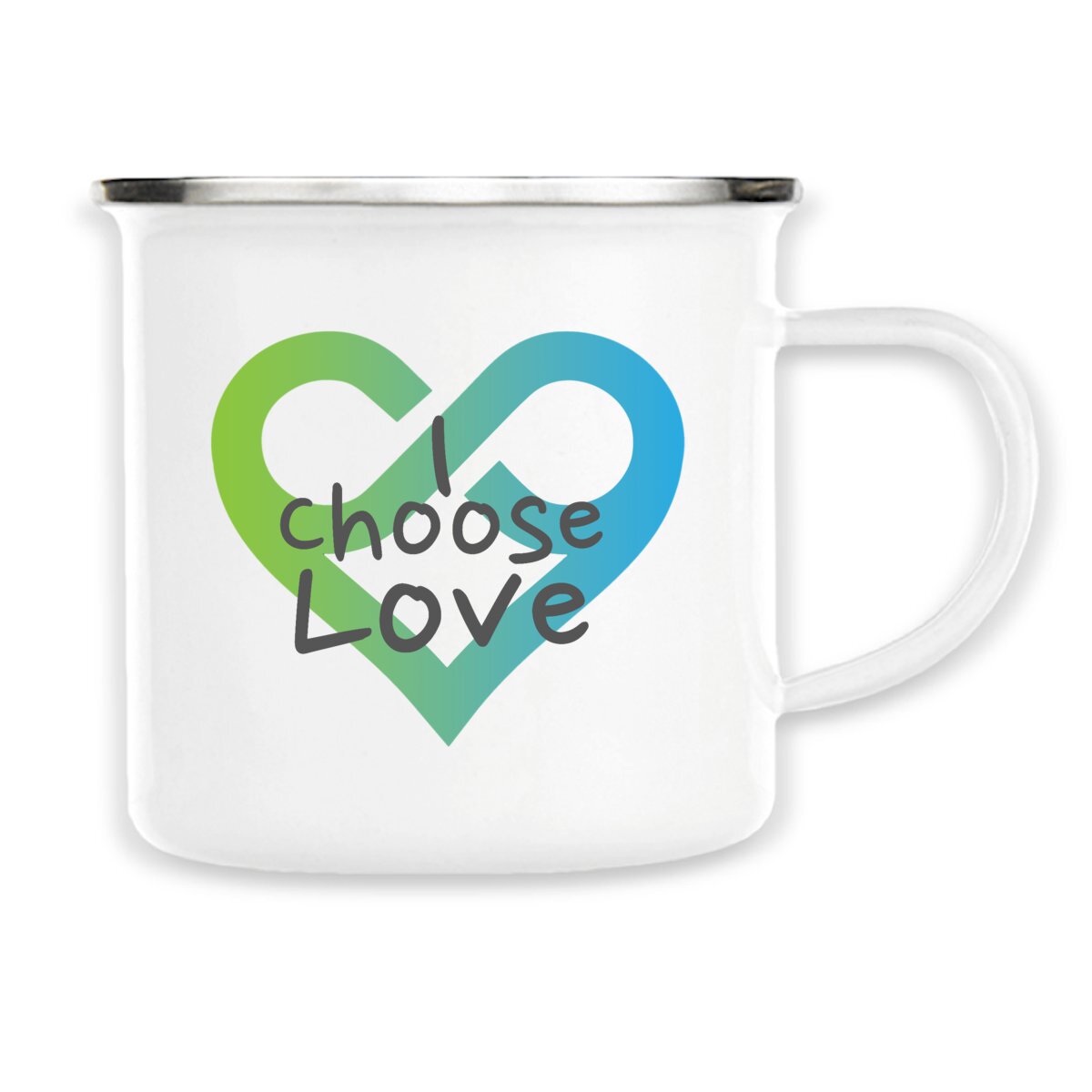 Image back Mug Métal Émaillé I Choose Love
