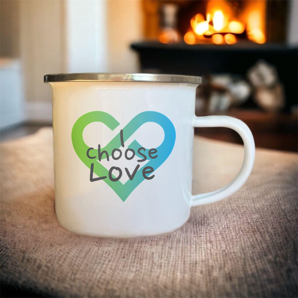 Image front Mug Métal Émaillé I Choose Love